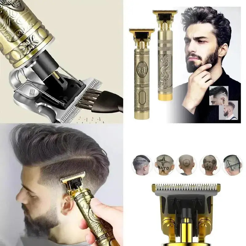 Máquina de Corte de Cabelo Profissional Elétrica para Homens, Designer para Barba