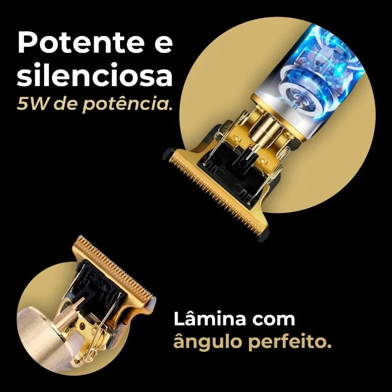 Máquina de Corte de Cabelo Profissional Elétrica para Homens, Designer para Barba