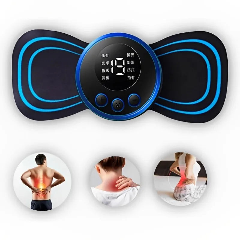 "Mini Massageador Elétrico Portátil EMS para Alívio da Dor Muscular Cervical"