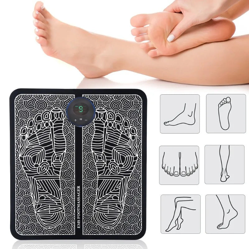 Massageador Elétrico para Pés - Terapia Muscular e Relaxamento