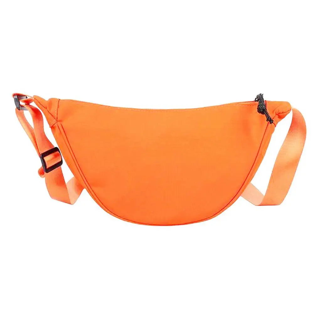 Bolsa Tiracolo de Nylon Hobo, Fashion Dumpling, Pequena e Casual, com Alça Ajustável para Ombro - Bolsa Feminina