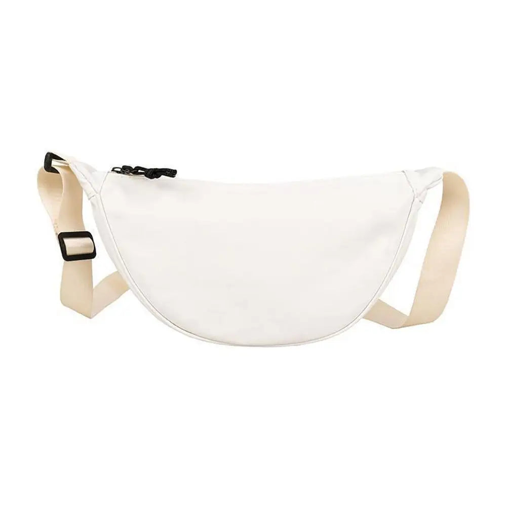 Bolsa Tiracolo de Nylon Hobo, Fashion Dumpling, Pequena e Casual, com Alça Ajustável para Ombro - Bolsa Feminina