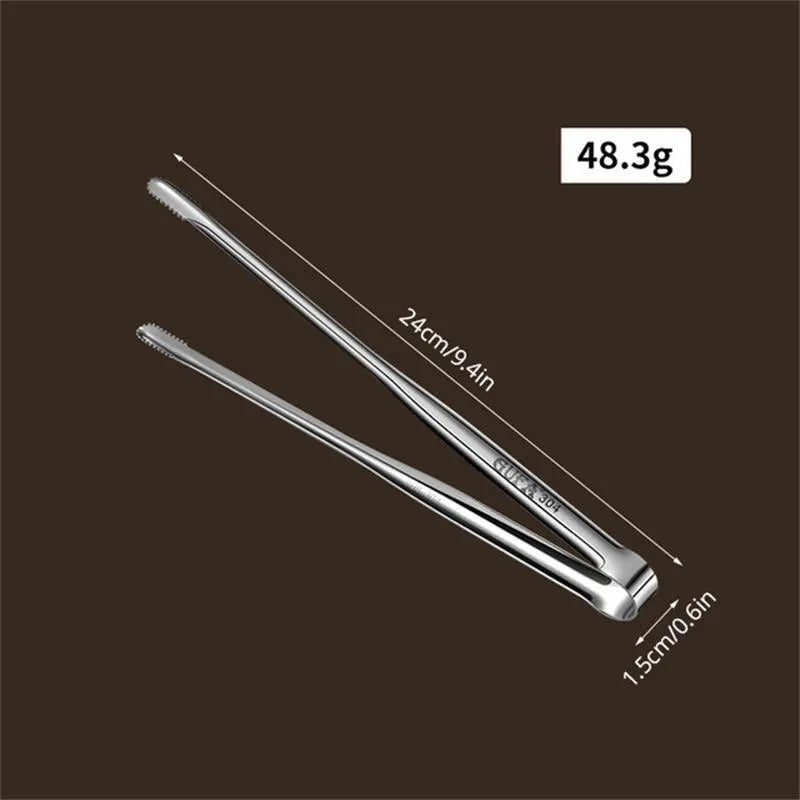 Pinça de Aço Inoxidável para Churrasco - Utensílio de Cozinha