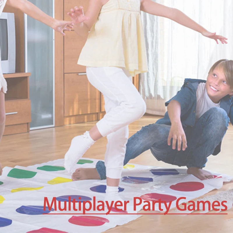 Jogo de Torção Divertido para Crianças e Famílias – Tapete de Festa e Jogos de Tabuleiro