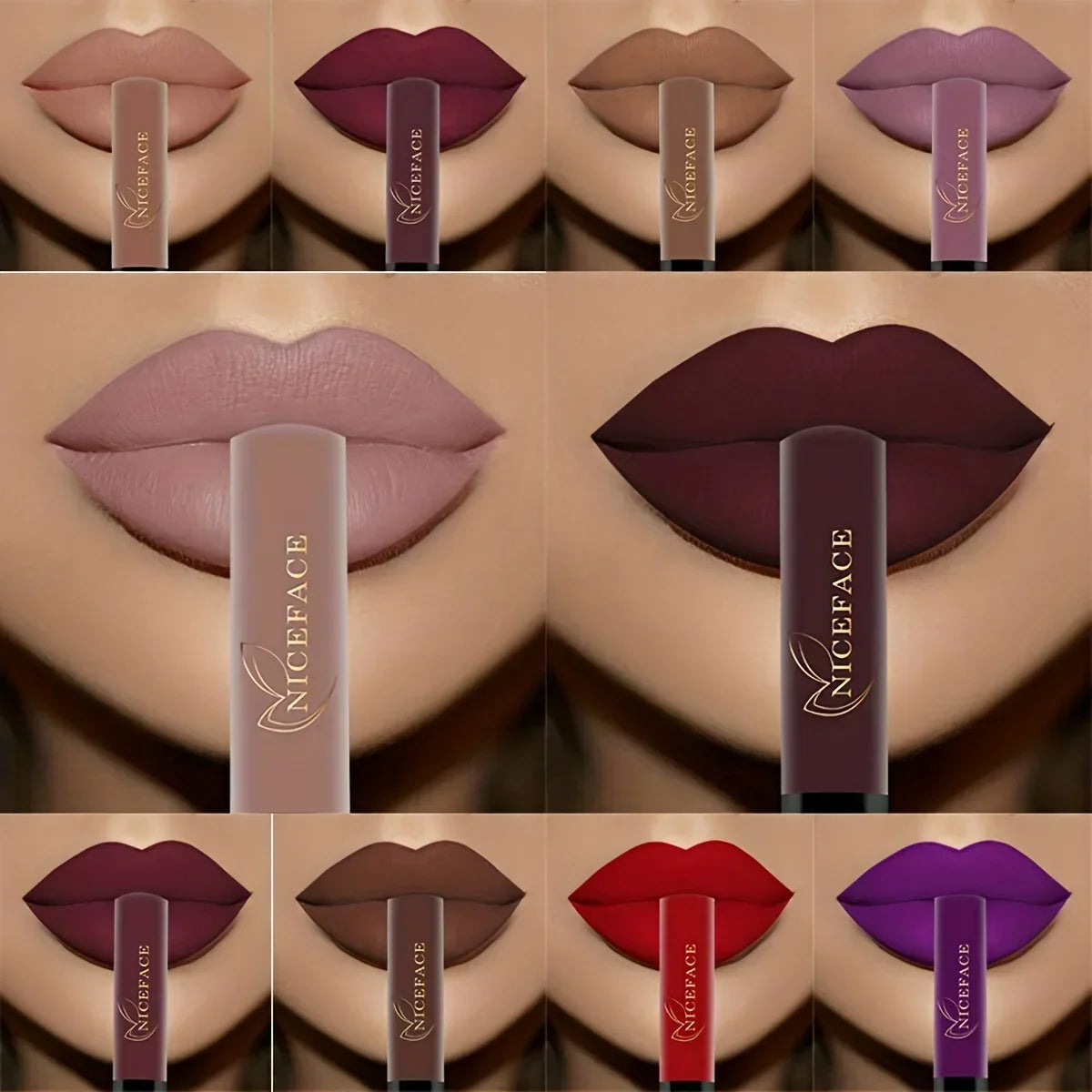 Lip Glaze Matte Velvet - 20 Cores, Alta Pigmentação, Longa Duração