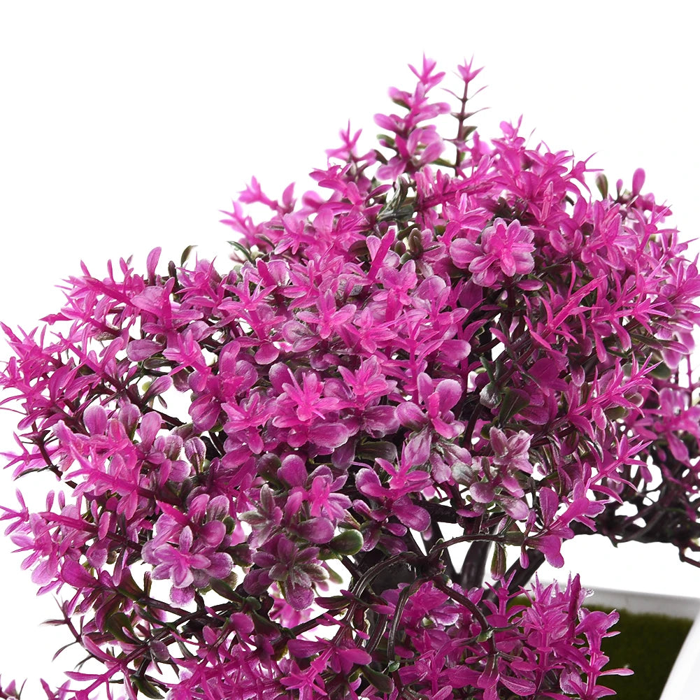 Plantas Artificiais Bonsai em Pequeno Vaso - Decoração para Casa e Festas