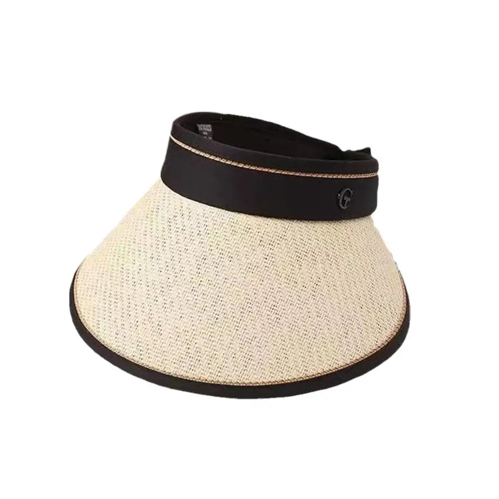 Chapéu de Sol Dobrável - Palha Casual para Proteção ao Ar Livre