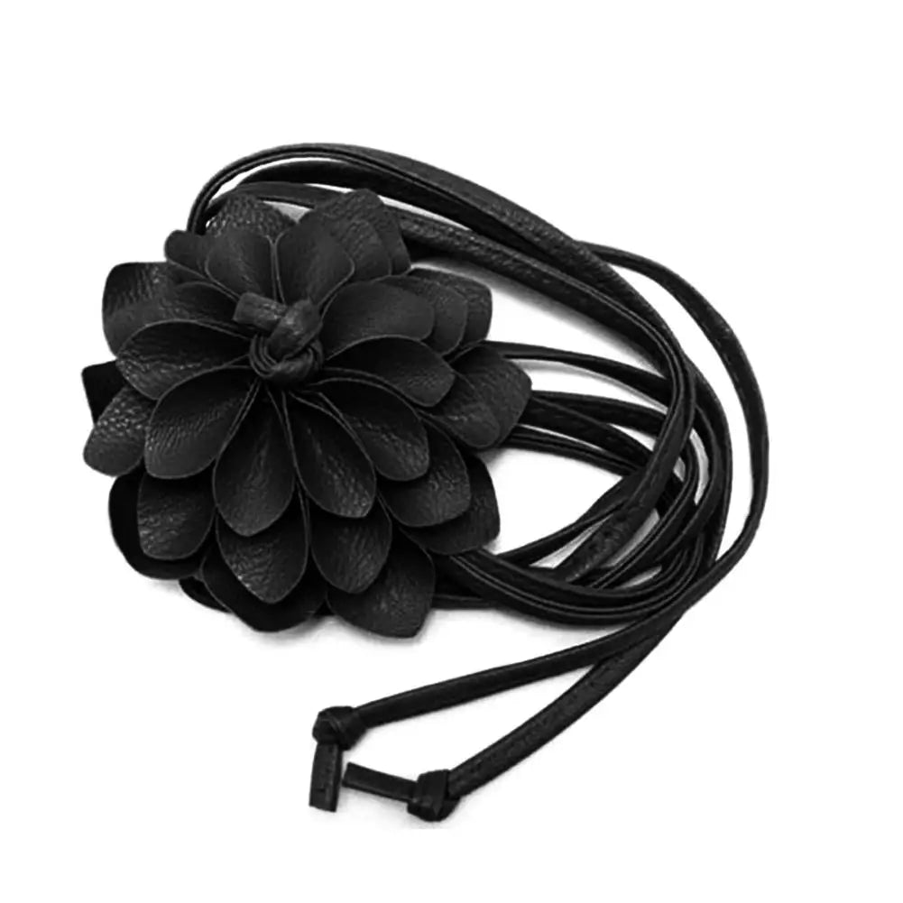 Cinto de Cintura Floral Feminino - Luxo Boêmio com Decoração de Flor