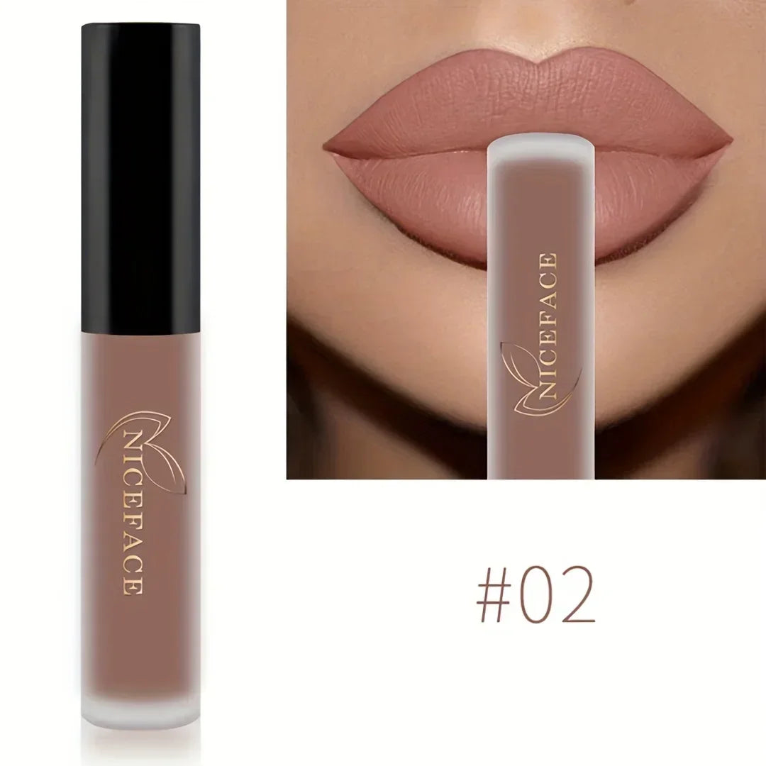 Lip Glaze Matte Velvet - 20 Cores, Alta Pigmentação, Longa Duração