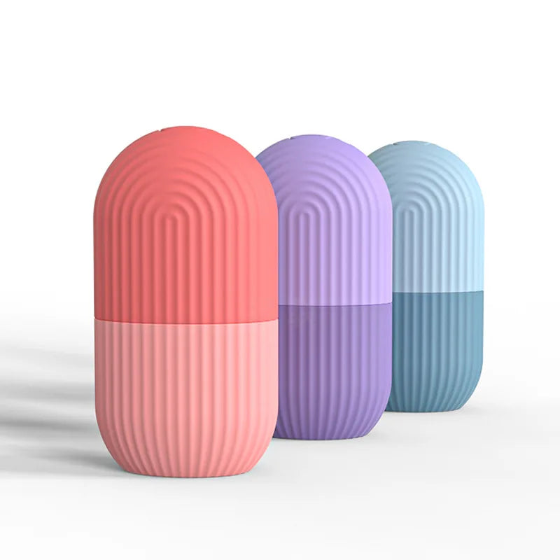 Bandejas de Cubo de Gelo de Silicone, Bola de Gelo Massageadora Facial para Contorno, Tratamento e Cuidados com a Pele