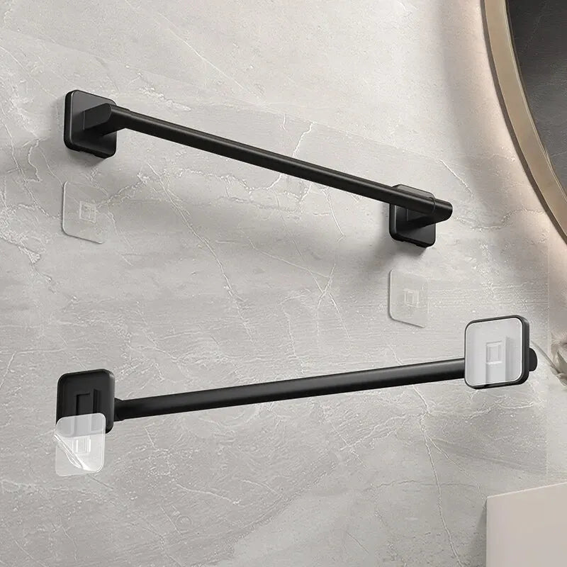 Toalheiro de Parede Sem Perfuração – Rack de Armazenamento Horizontal para Banheiro e Cozinha