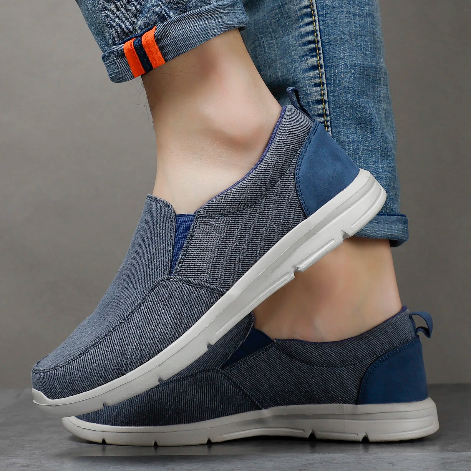 Sapatos masculinos de verão, sapatos de lona, respiráveis, confortáveis, tênis para caminhada ao ar livre, mocassins clássicos para homens