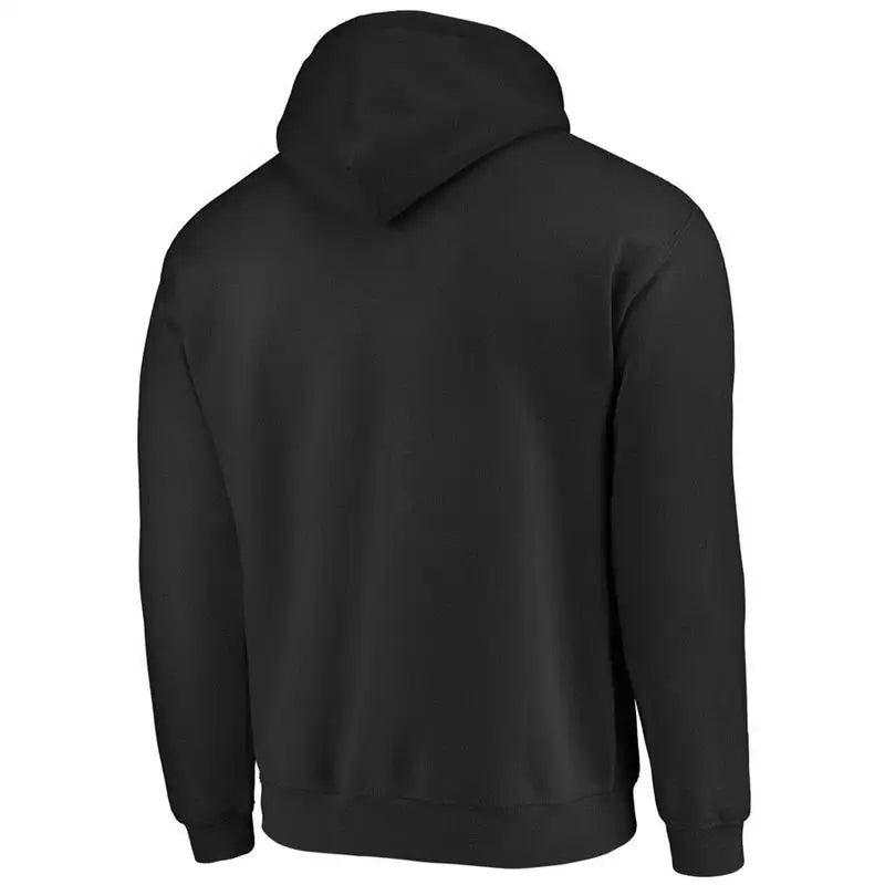 Moletom Masculino com Capuz de Lã, Cor Sólida, Moda Streetwear Casual, Solto e Respirável