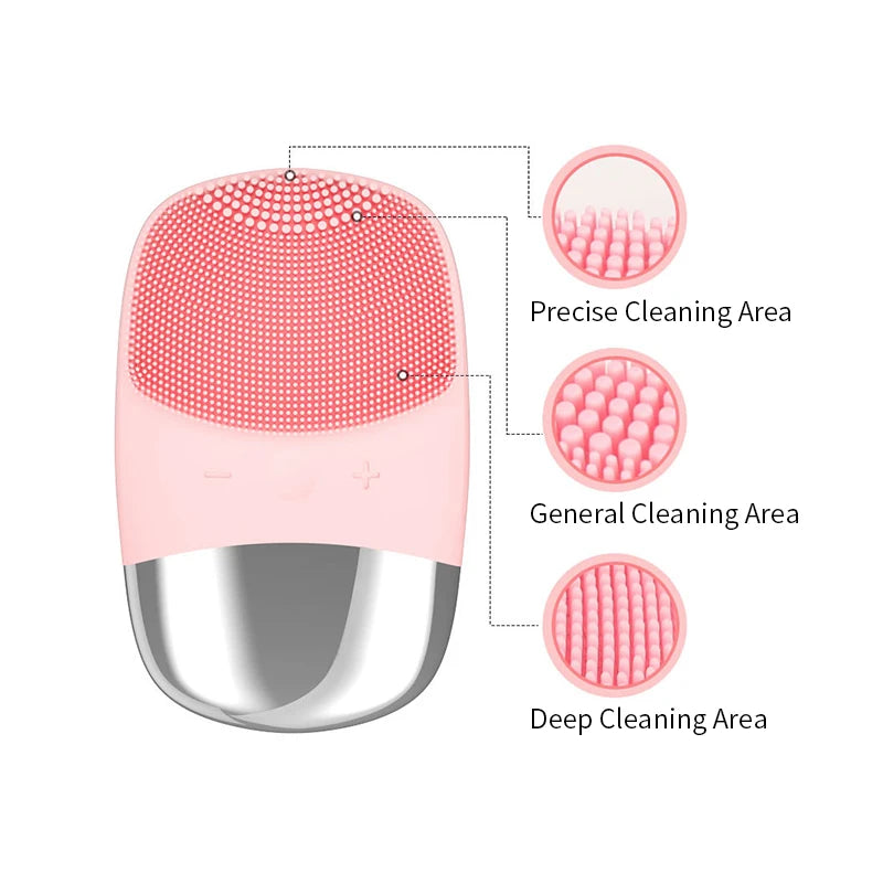 Escova de Limpeza Facial Elétrica Sonic - Massageador e Ferramenta de Cuidados com a Pele