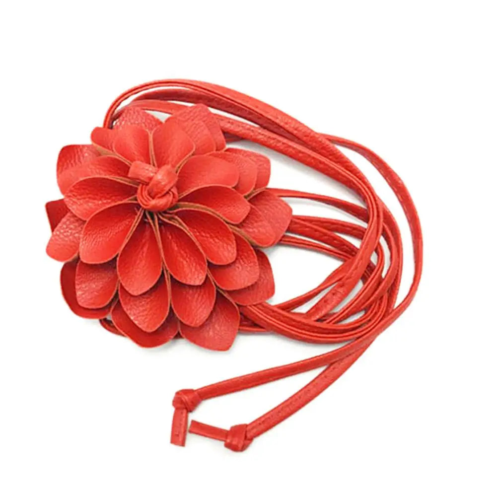 Cinto de Cintura Floral Feminino - Luxo Boêmio com Decoração de Flor