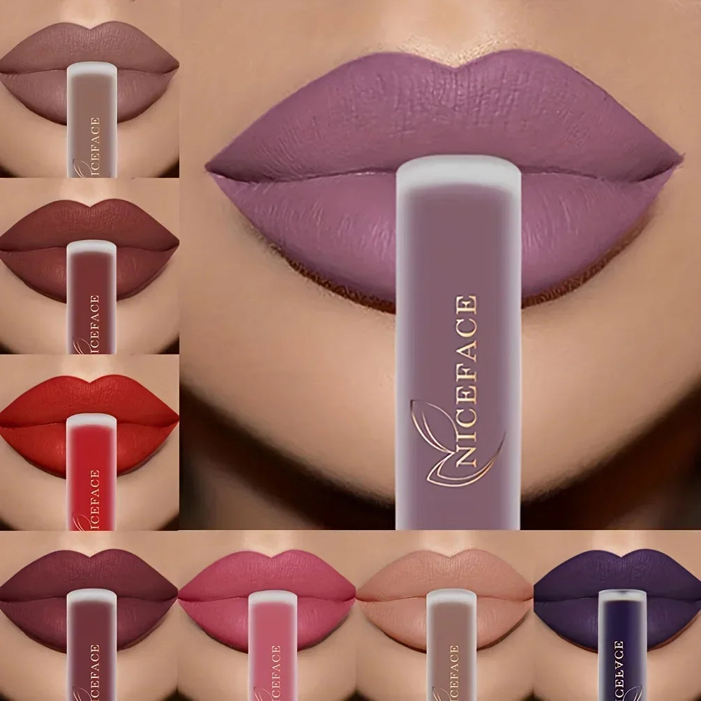 Lip Glaze Matte Velvet - 20 Cores, Alta Pigmentação, Longa Duração