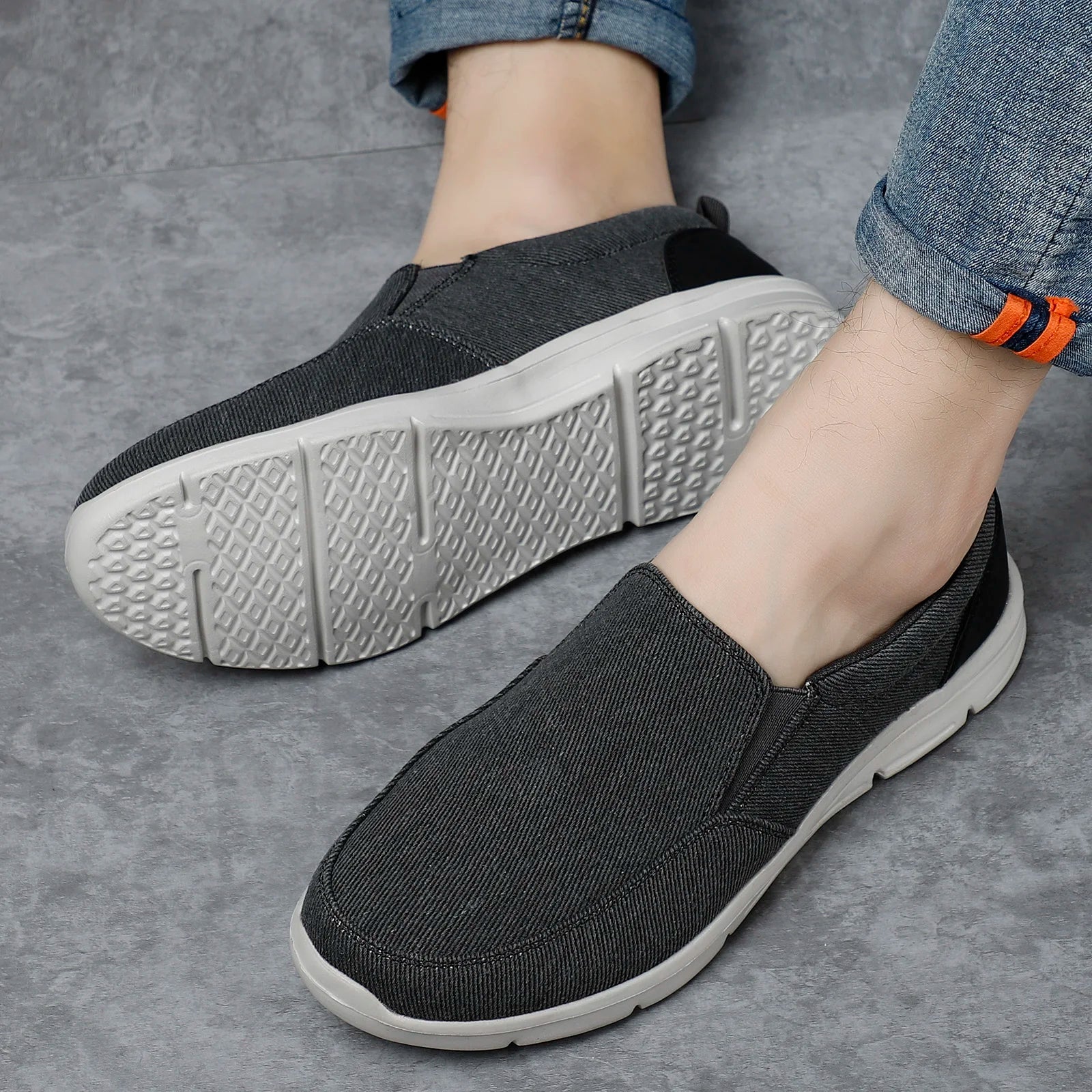 Sapatos masculinos de verão, sapatos de lona, respiráveis, confortáveis, tênis para caminhada ao ar livre, mocassins clássicos para homens