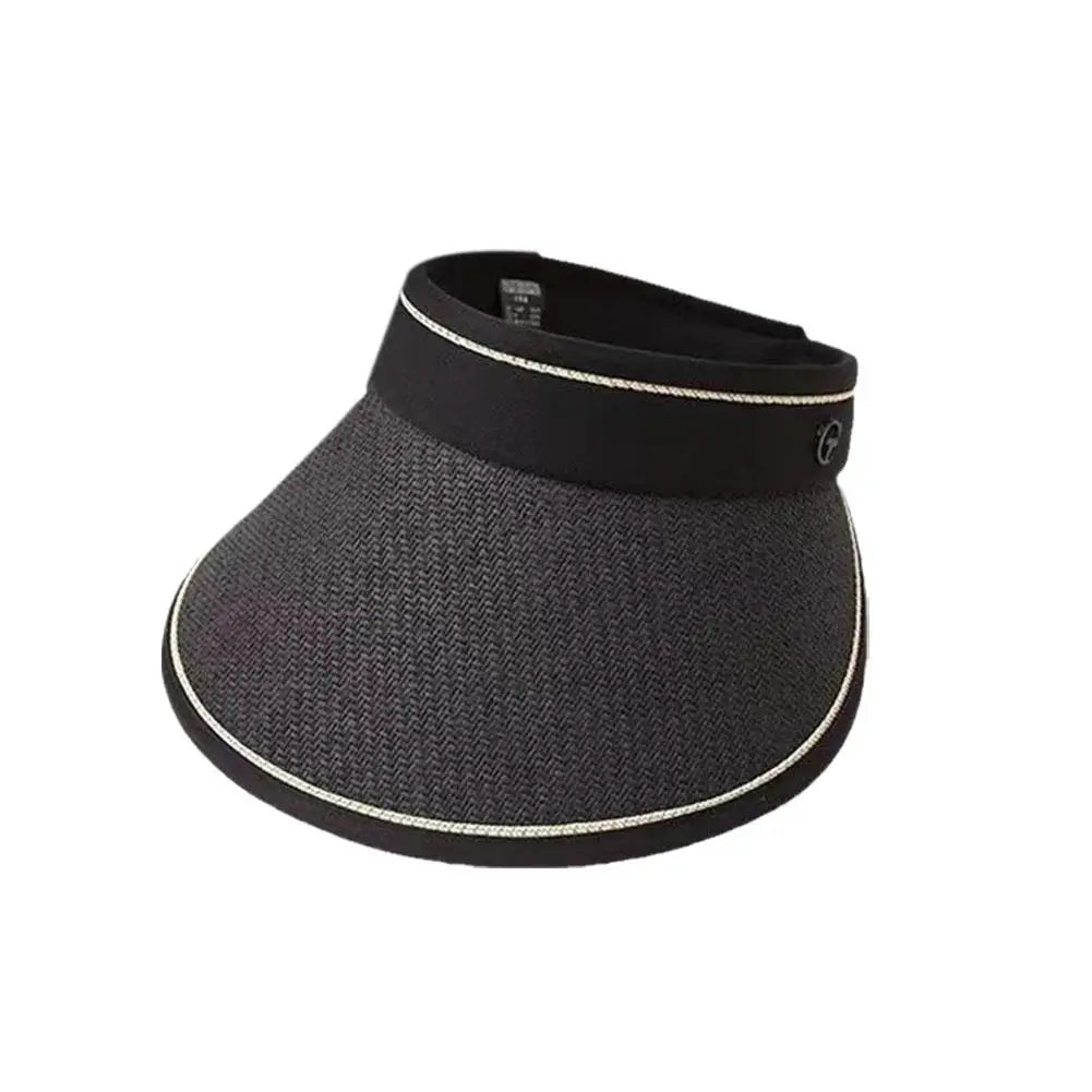 Chapéu de Sol Dobrável - Palha Casual para Proteção ao Ar Livre