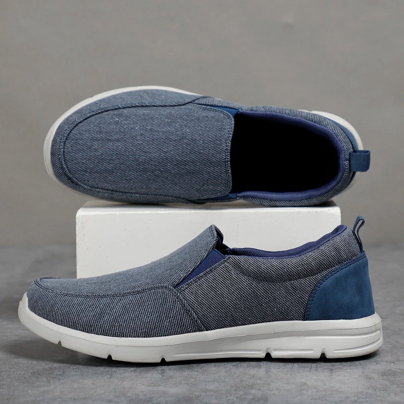 Sapatos masculinos de verão, sapatos de lona, respiráveis, confortáveis, tênis para caminhada ao ar livre, mocassins clássicos para homens