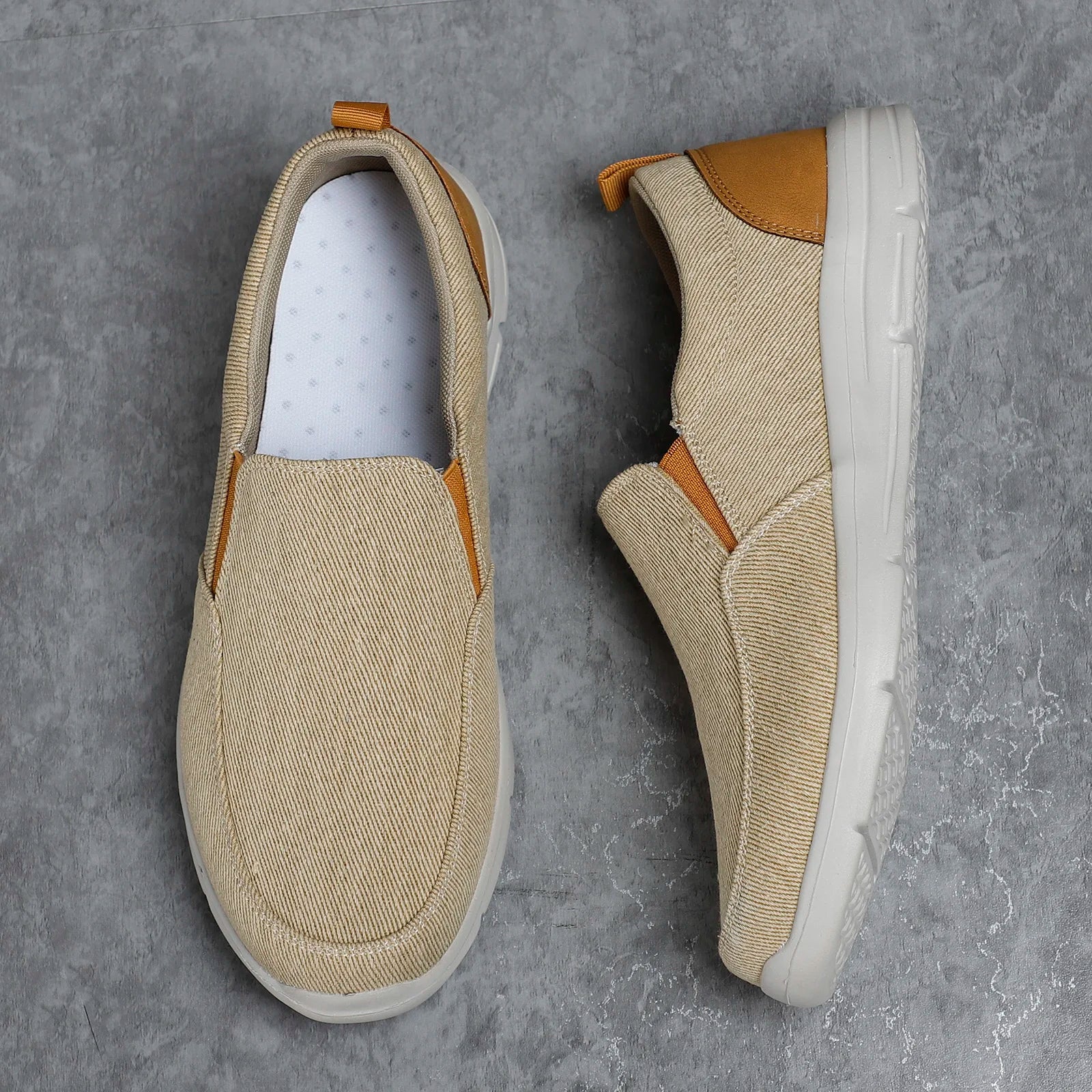 Sapatos masculinos de verão, sapatos de lona, respiráveis, confortáveis, tênis para caminhada ao ar livre, mocassins clássicos para homens