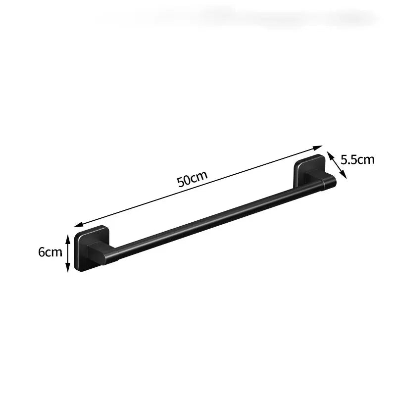 Toalheiro de Parede Sem Perfuração – Rack de Armazenamento Horizontal para Banheiro e Cozinha