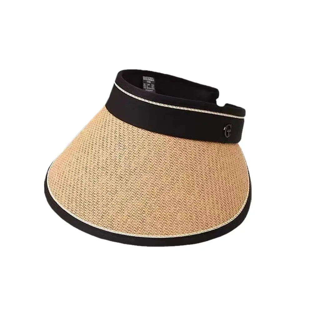 Chapéu de Sol Dobrável - Palha Casual para Proteção ao Ar Livre