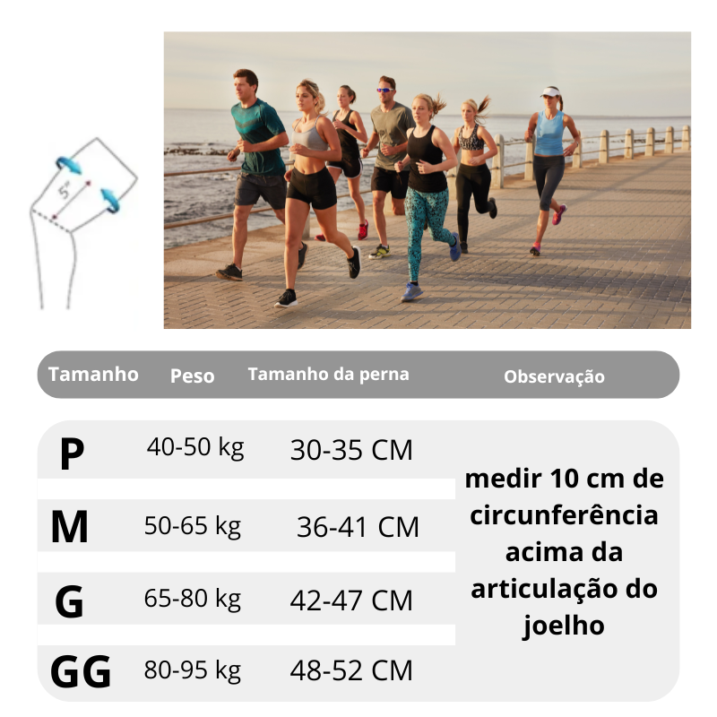 KneeFlex – Joelheira de Compressão Ajustável