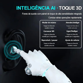Fone de Ouvido Bluetooth 5.1 M10 TWS Estéreo com Estojo de Carregamento