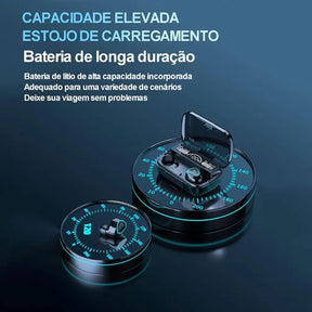 Fone de Ouvido Bluetooth 5.1 M10 TWS Estéreo com Estojo de Carregamento