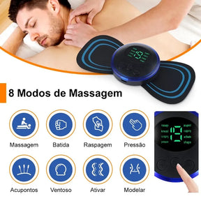 "Mini Massageador Elétrico Portátil EMS para Alívio da Dor Muscular Cervical"