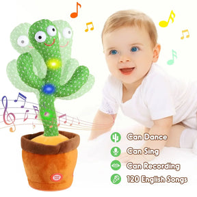 Brinquedo de Pelúcia Cacto para Crianças - Canta, Dança e Reproduz 120 Músicas