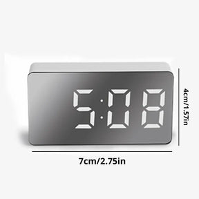 Relógio de Mesa LED Branco com Alarme e Luz Noturna