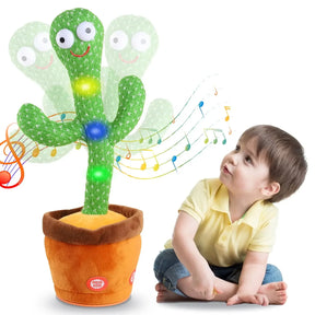 Brinquedo de Pelúcia Cacto para Crianças - Canta, Dança e Reproduz 120 Músicas