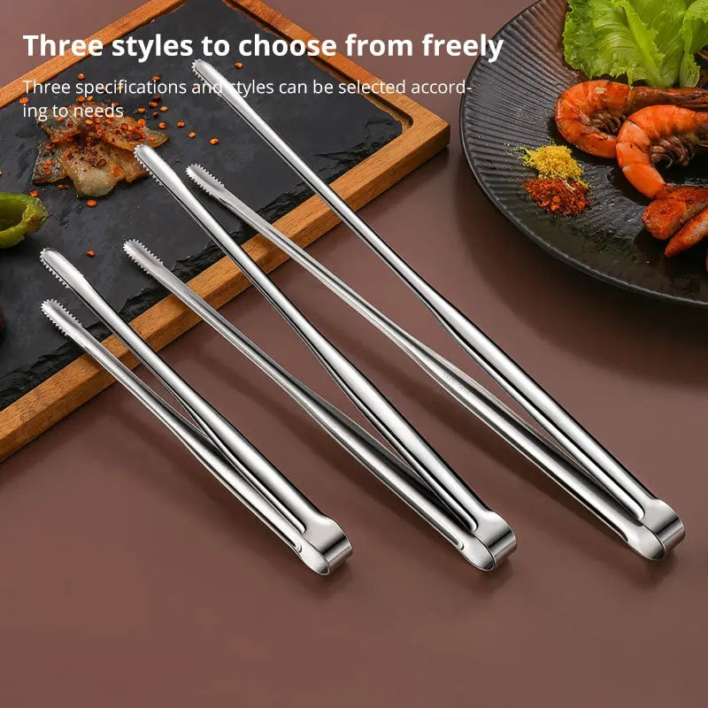Pinça de Aço Inoxidável para Churrasco - Utensílio de Cozinha