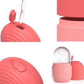 Bandejas de Cubo de Gelo de Silicone, Bola de Gelo Massageadora Facial para Contorno, Tratamento e Cuidados com a Pele