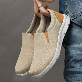 Sapatos masculinos de verão, sapatos de lona, respiráveis, confortáveis, tênis para caminhada ao ar livre, mocassins clássicos para homens