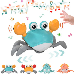 Brinquedo Eletrônico Rastejante para Crianças - Caranguejo e Polvo Musical e Educacional