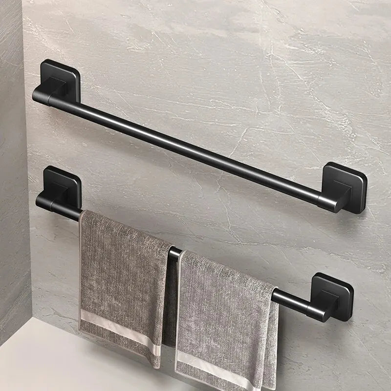 Toalheiro de Parede Sem Perfuração – Rack de Armazenamento Horizontal para Banheiro e Cozinha