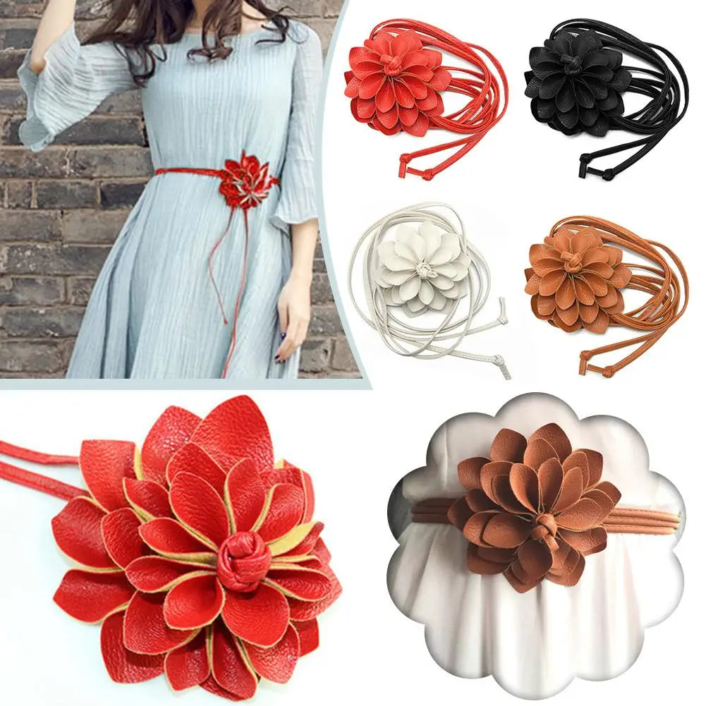 Cinto de Cintura Floral Feminino - Luxo Boêmio com Decoração de Flor