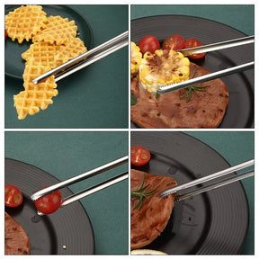 Pinça de Aço Inoxidável para Churrasco - Utensílio de Cozinha