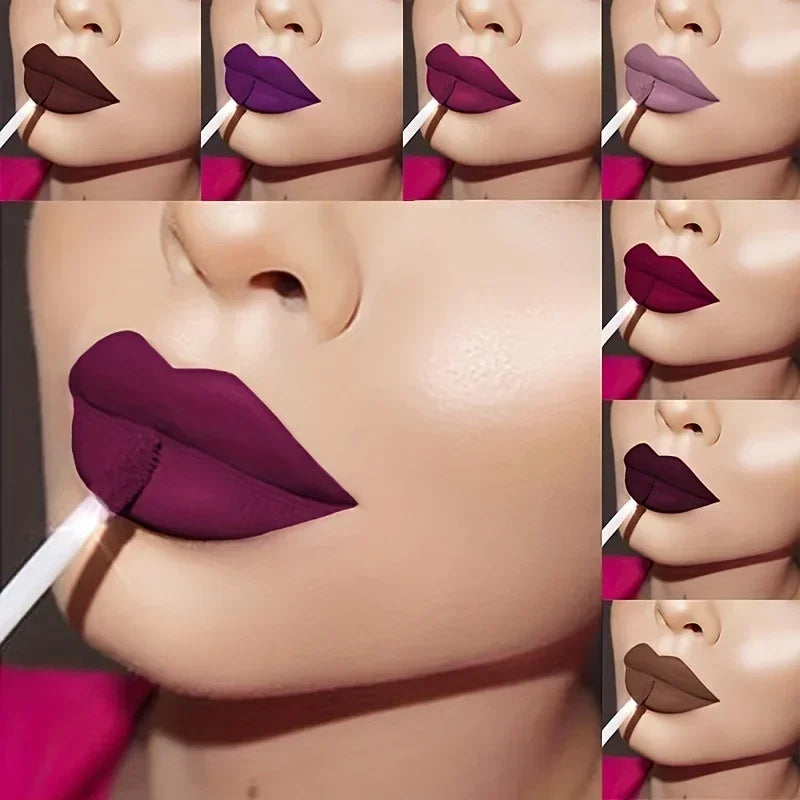 Lip Glaze Matte Velvet - 20 Cores, Alta Pigmentação, Longa Duração