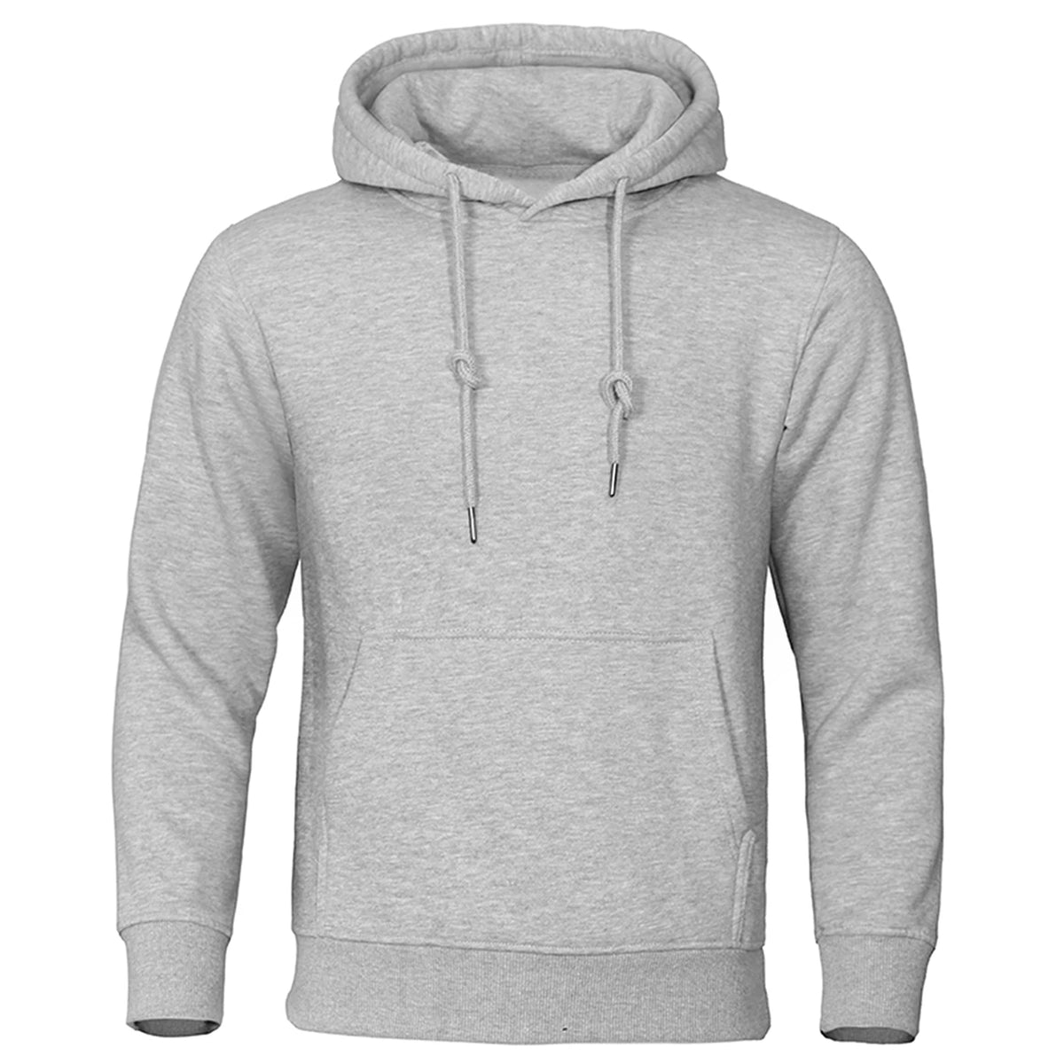 Moletom Masculino com Capuz de Lã, Cor Sólida, Moda Streetwear Casual, Solto e Respirável